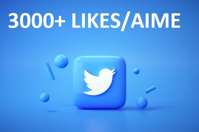 Plus de 3000 likes réels sur Twitter avec une garantie à vie