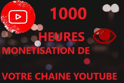 1000 Heures  de visionnage pour monétiser votre chaîne YouTube + Garantie