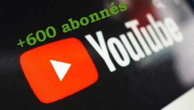 Ajoutez 600 abonnés YouTube avec une garantie