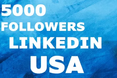 5000 followers LinkedIn page d'entreprise ou profil 100% Non drop