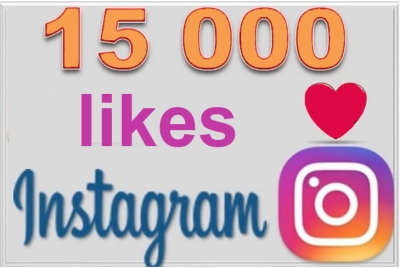 15 000 likes Instagram en direct avec une garantie